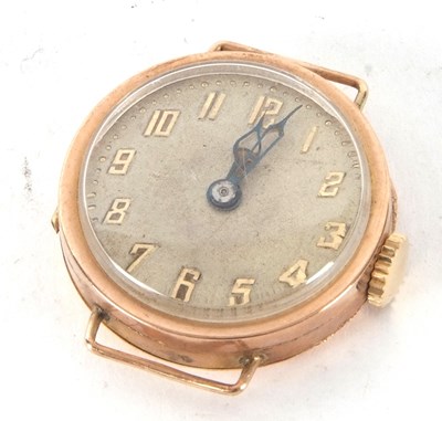Lot 268 - A 9ct gold ladies wristwatch, stamped inside...
