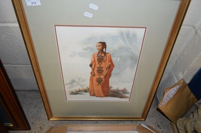 Lot 313 - INDISTINCTLY SIGNED STUDY OF AN AFRICAN TRIBAL...