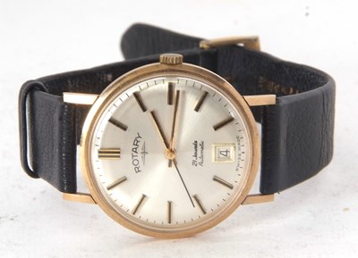 Lot 308 - A 9ct gold Rotary automatic gents wristwatch,...