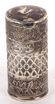 Lot 127 - An Edwardian silver and glass scent bottle of...