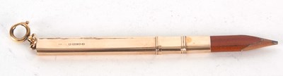 Lot 134 - An Edwardian 9ct gold carpenters two part...
