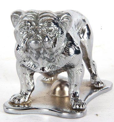 Lot 140 - A vintage chrome bulldog paperweight modelled...
