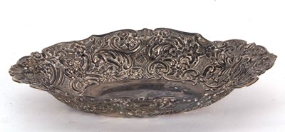 Lot 166 - A Victorian silver dish of oval shape,...