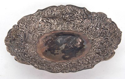 Lot 166 - A Victorian silver dish of oval shape,...