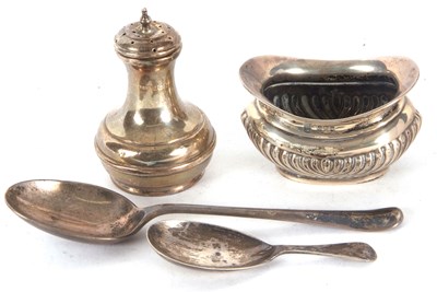 Lot 171 - Mixed Lot:  George V silver caddy spoon,...