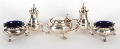 Lot 175 - Mixed Lot:  Hallmarked silver condiments to...
