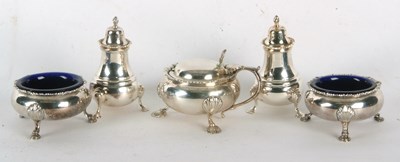 Lot 175 - Mixed Lot: Hallmarked silver condiments to...