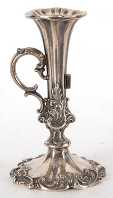 Lot 22 - Victorian silver chamber stick having fluted...