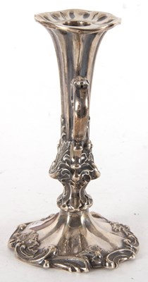 Lot 22 - Victorian silver chamber stick having fluted...
