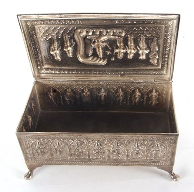Lot 187 - An Indian silver cigarette box, circa 1900 of...
