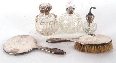Lot 195 - Mixed Lot:  An Edwardian glass scent bottle of...