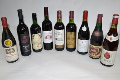Lot 205 - Nine bottles of assorted red wines to include...