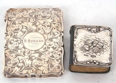 Lot 222 - Mixed Lot: Late Victorian silver card case of...