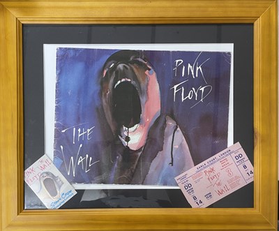 Lot 194 - PINK FLOYD: THE WALL: Framed 1971 tour...