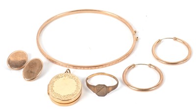 Lot 86 - A mixed lot of gold jewellery: to include a...