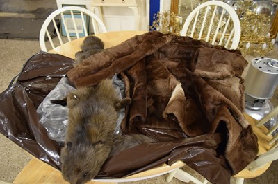 Lot 381 - BROWN FUR COAT, RELINED BY NORWICH FUR COMPANY...