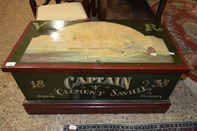 Lot 392 - CONTEMPORARY PAINTED PINE TRUNK MARKED 'CAPT...