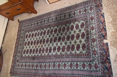 Lot 393 - MODERN BOKHARA TYPE FLOOR RUG WITH LOZENGES ON...