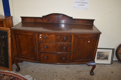 Lot 413 - EDWARDIAN MAHOGANY THREE DRAWER TWO-DOOR BOW...