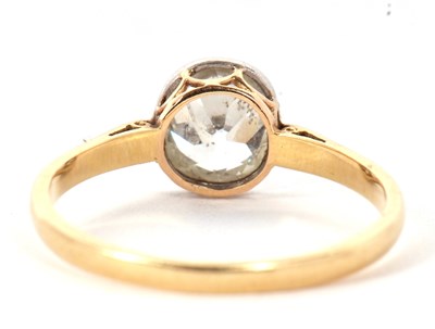Lot 27 - An 18ct single stone diamond ring, the oval...