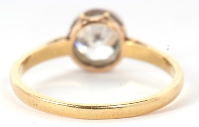 Lot 27 - An 18ct single stone diamond ring, the oval...