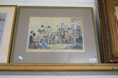 Lot 433 - AFTER CRUIKSHANK, 'DANDIES DRESSING', COLOURED...