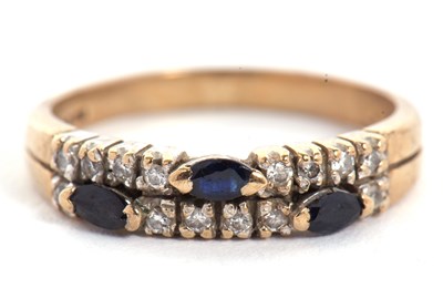 Lot 78 - A sapphire and diamond ring and pendant, the...