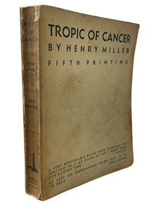 Lot 115 - HENRY MILLER: TROPIC OF CANCER, Paris, The...