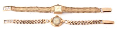 Lot 297 - Ladies import hallmarked 9ct gold cased wrist...