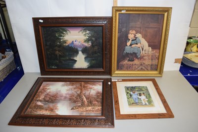 Lot 17 - Mixed Lot: Pair of modern oils, mountain and...