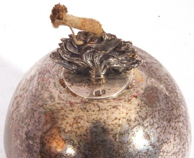 Lot 9 - George V spherical 'grenade' table lighter...