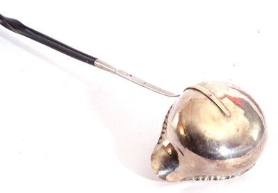 Lot 20 - Georgian silver toddy ladle, the bowl with...