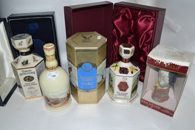 Lot 150 - Five decanters of whisky, to include Gordon...