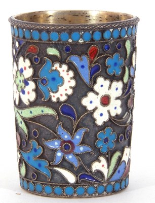 Lot 52a - Russian silver and cloisonne enamel...