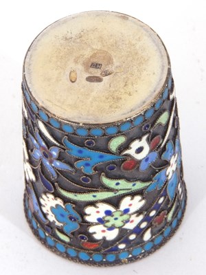 Lot 52 - Russian silver and cloisonne enamel...