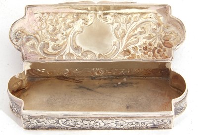 Lot 55 - Victorian trinket box of shaped rectangular...