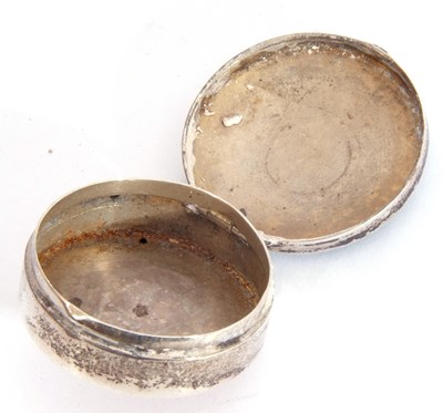 Lot 57 - George V silver and enamel pill box, the...