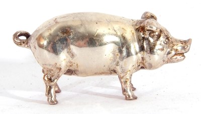 Lot 58 - Elizabeth II solid silver pig, London 1978,...