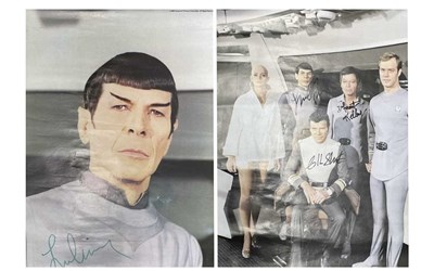 Lot 95 - Two Star Trek cast posters bearing various...