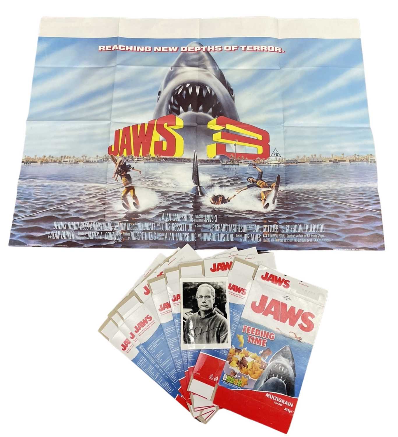 Lot 104 - JAWS 3 UK quad poster (1983), together with a...