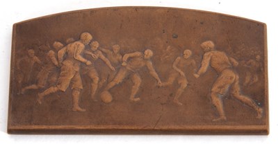 Lot 61 - Bronze football medallion or plaque by C....