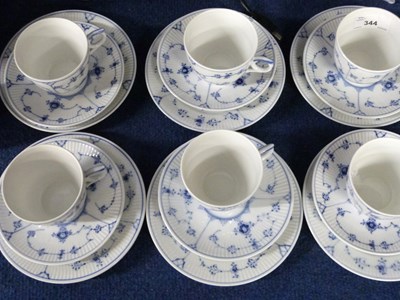 Lot 344 - Royal Copenhagen blue and white lace patterned...