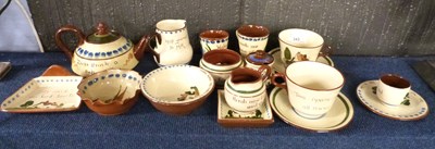 Lot 487 - A collection of various Torquay Pottery wares,...