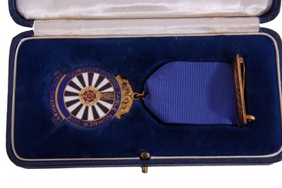 Lot 63 - Cased Norwich Round Table silver and enamel...