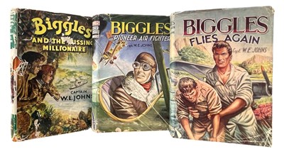 Lot 6 - W E JOHNS: 3 titles: BIGGLES AND THE MISSING...