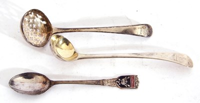 Lot 65 - Mixed Lot: George IV silver caddy leaf spoon,...