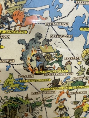 Lot 4 - A 1950s German Fairy Tale map - Bundesbahn,...