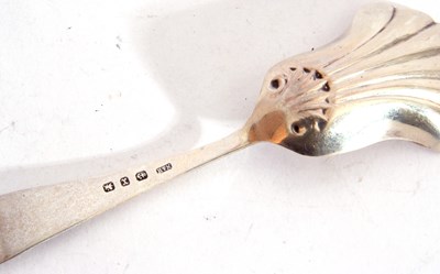 Lot 67 - Victorian silver shovel caddy spoon, the long...