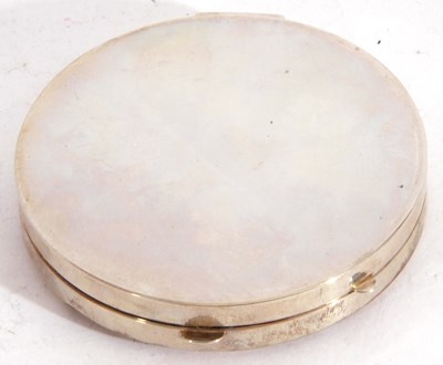 Lot 69 - Elizabeth II silver mirrored compact, the...