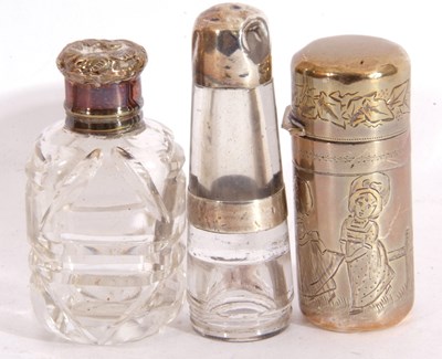 Lot 70 - Mixed Lot: Victorian silver cylindrical scent...